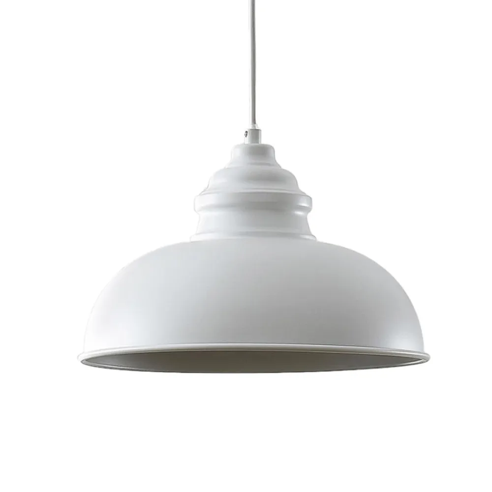 Lindby Gang|Pendellamper>hængelampe Cliona, hvid, metal, Ø 31 cm, E27