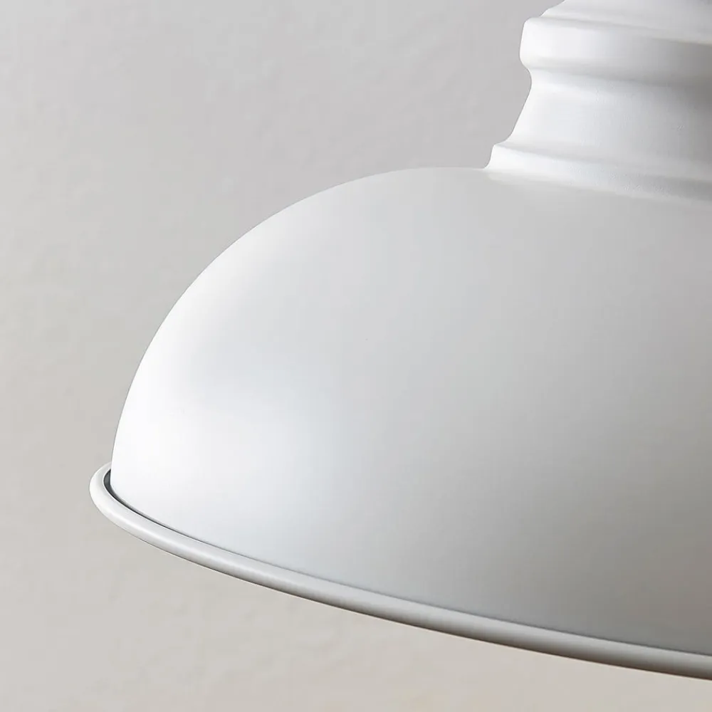 Lindby Gang|Pendellamper>hængelampe Cliona, hvid, metal, Ø 31 cm, E27