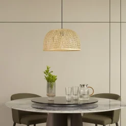 hængelampe Dabila, bambus, Ø 45 cm, E27^Lindby Hot