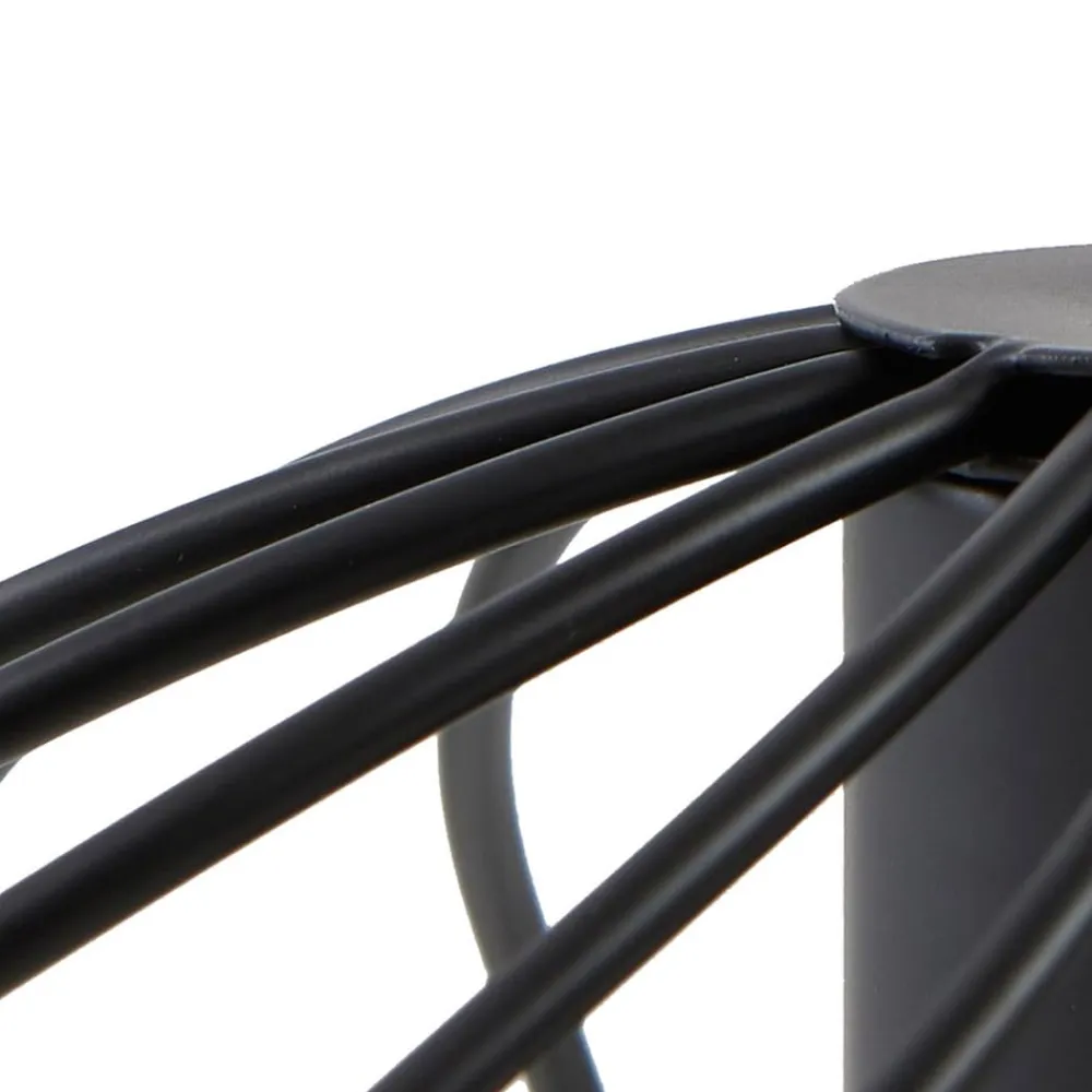 Lindby hængelampe Danika, rund, Ø 50 cm, sort, metal