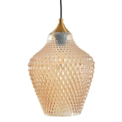 hængelampe Drakar, Ø 22 cm, 3 lyskilder, rav, glas^Lindby Clearance