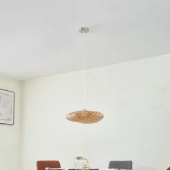 hængelampe Eleane, bambus, natur, Ø 50 cm^Lindby New