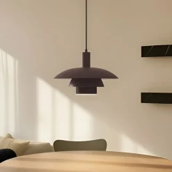 Lindby hængelampe Elorri, brun, metal, Ø 38 cm