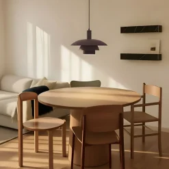 Lindby hængelampe Elorri, brun, metal, Ø 38 cm