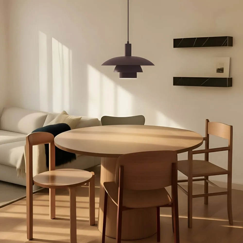 Lindby hængelampe Elorri, brun, metal, Ø 38 cm