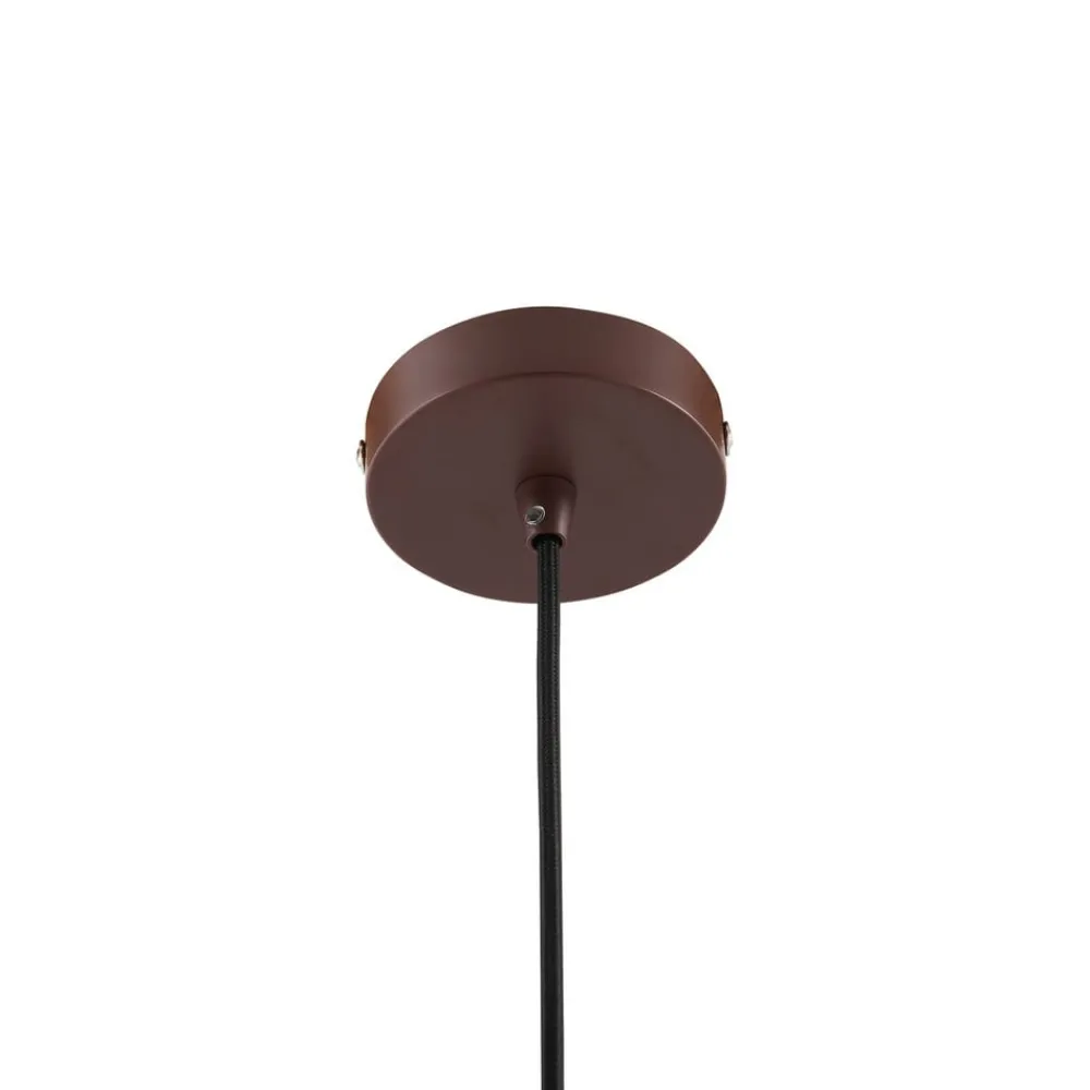 Lindby hængelampe Elorri, brun, metal, Ø 38 cm