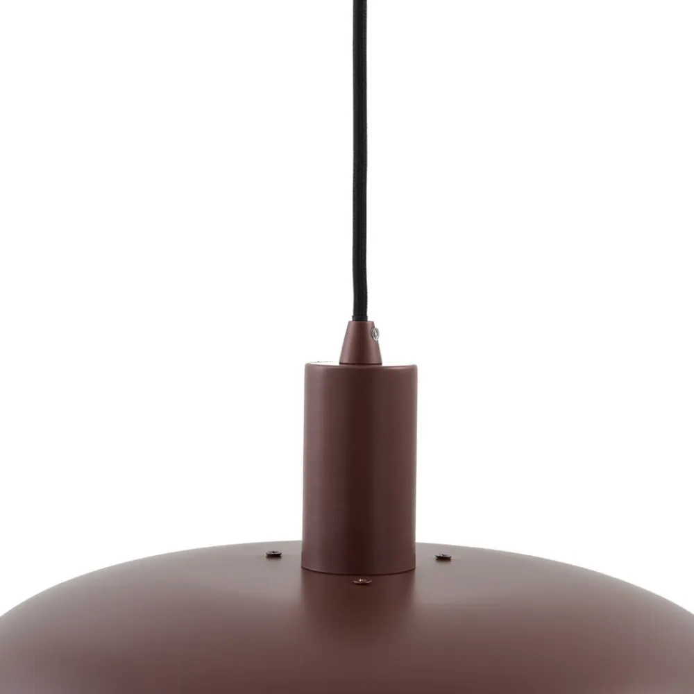 Lindby hængelampe Elorri, brun, metal, Ø 38 cm