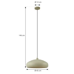 hængelampe Elover, lysegrøn, Ø 45 cm, jern^Lindby