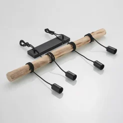 hængelampe Ferris, 4 lyskilder, 90 cm, træ, E27^Lindby Outlet