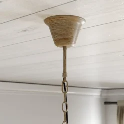 hængelampe Fibi, brun, gevir, 6 lyskilder E14^Lindby Hot