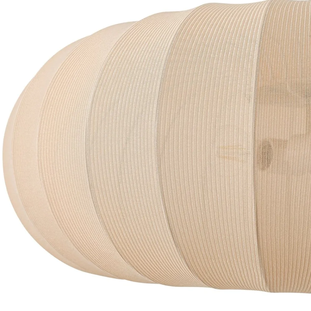 Lindby Hængelampe Helin, beige, Ø 70 cm, tekstil, 3 x E27
