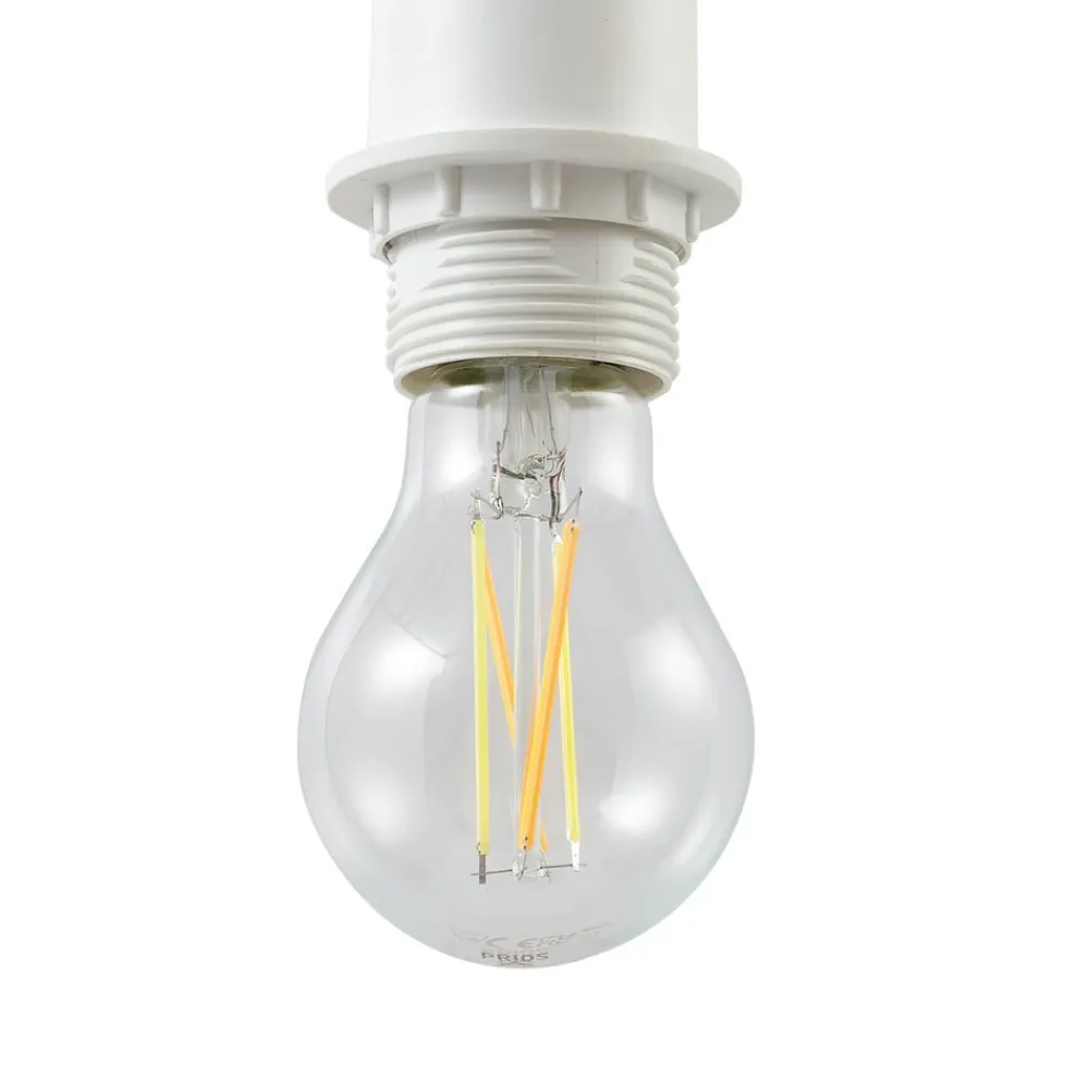 Lindby hængelampe Helin, hvid, Ø 30 cm, stof