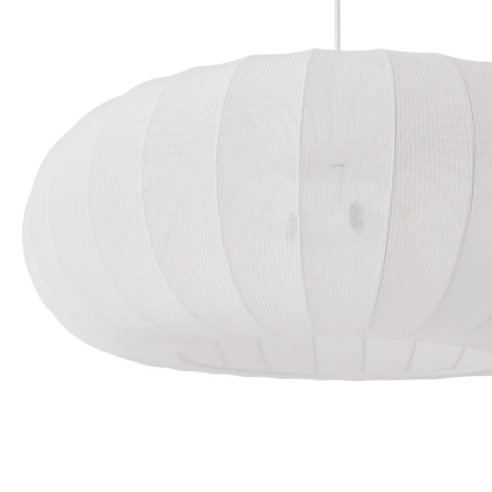 Lindby Pendellamper|Pendellamper>hængelampe Helin, hvid, Ø 70 cm, tekstil, 3 x E27