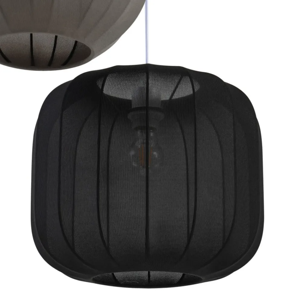 Lindby Pendellamper|Pendellamper>hængelampe Helin sort/hvid/grå, Ø 60 cm, 3 lyskilder