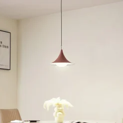 hængelampe Jarl, brun, metal, Ø 35 cm, G9^Lindby Online