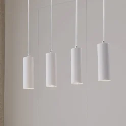Lindby Pendellamper|Pendellamper>hængelampe Joffrey, 76 cm, hvid, 4 lyskilder, GU10