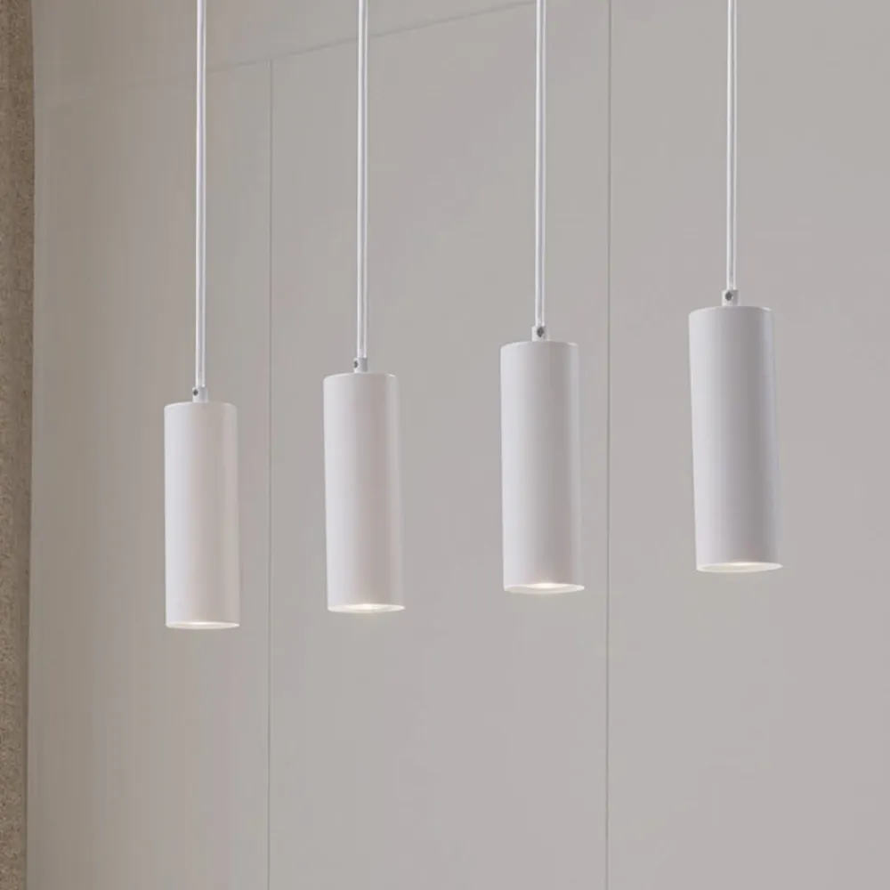 Lindby Pendellamper|Pendellamper>hængelampe Joffrey, 76 cm, hvid, 4 lyskilder, GU10