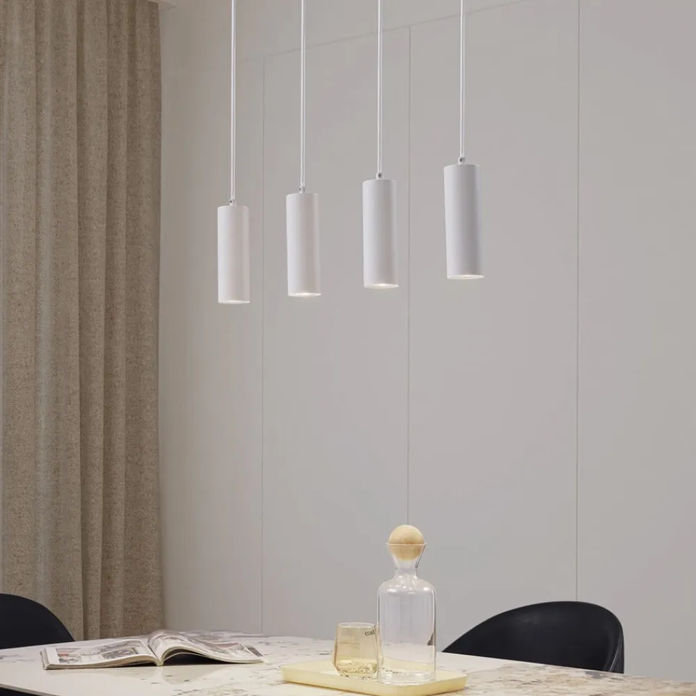 Lindby Pendellamper|Pendellamper>hængelampe Joffrey, 76 cm, hvid, 4 lyskilder, GU10