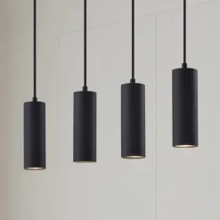 Lindby Pendellamper|Pendellamper>hængelampe Joffrey, 76 cm, sort, 4 lyskilder, GU10