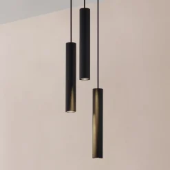 Lindby Pendellamper|Pendellamper>hængelampe Joffrey, Ø 24 cm, sort, 3 lyskilder, GU10