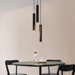 Lindby Pendellamper|Pendellamper>hængelampe Joffrey, Ø 24 cm, sort, 3 lyskilder, GU10