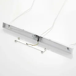 Lindby hængelampe Kadir, 73 cm, 3 lyskilder, hvid, træ