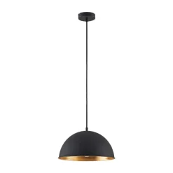 hængelampe Leya, sort/guld, metal, Ø 30 cm, E27^Lindby Online