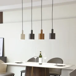 Lindby Pendellamper>hængelampe Ovelia, brun/kaffe/beige, 4 lyskilder, E27