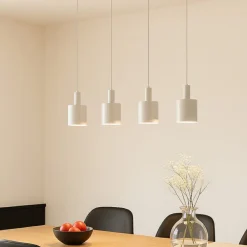 hængelampe Ovelia, beige, 4 lyskilder, metal, E27^Lindby Outlet