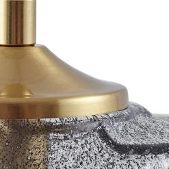 hængelampe Piatra, røg/messing, glas, Ø 16 cm, G9^Lindby Online