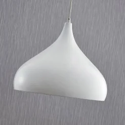 Lindby hængelampe Ritana, hvid, metal, Ø 31 cm, E27