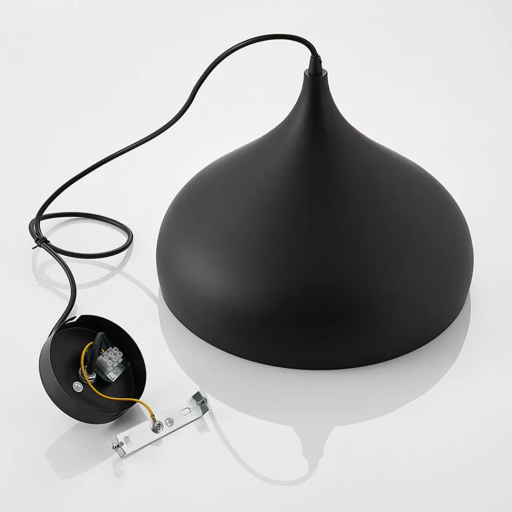 hængelampe Ritana, sæt af 2, sort-guld, metal, E27^Lindby Clearance