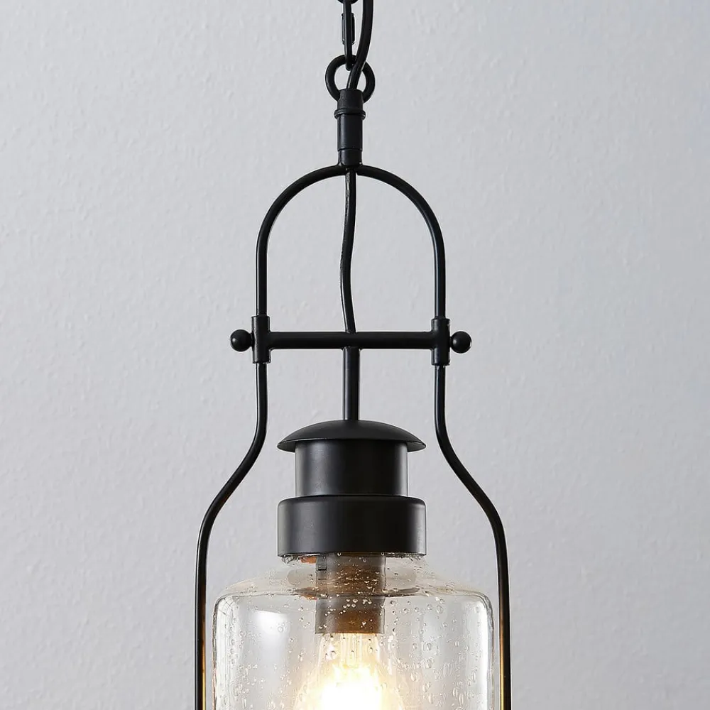 hængelampe Rozalie, sort, metal, lygte, 21cm^Lindby Outlet
