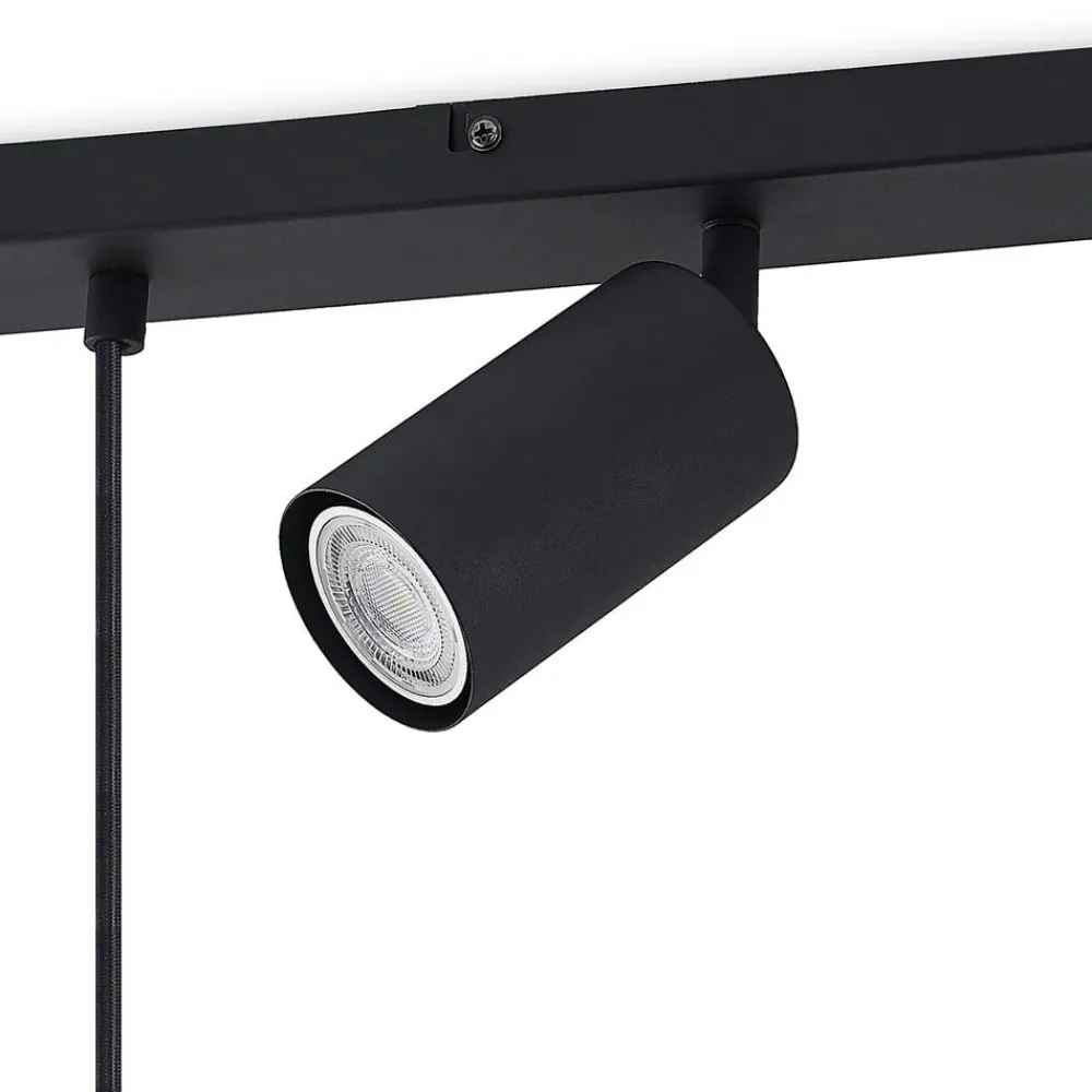 hængelampe Sanad, 70 cm, 5 lyskilder, sort, GU10^Lindby Hot