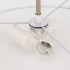 hængelampe Sebatin, Ø 50 cm, hvid, stof, E27^Lindby Sale