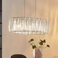 Lindby Pendellamper|Pendellamper>hængelampe Sofia, 68 cm, 3 lyskilder, E14, krom/klar