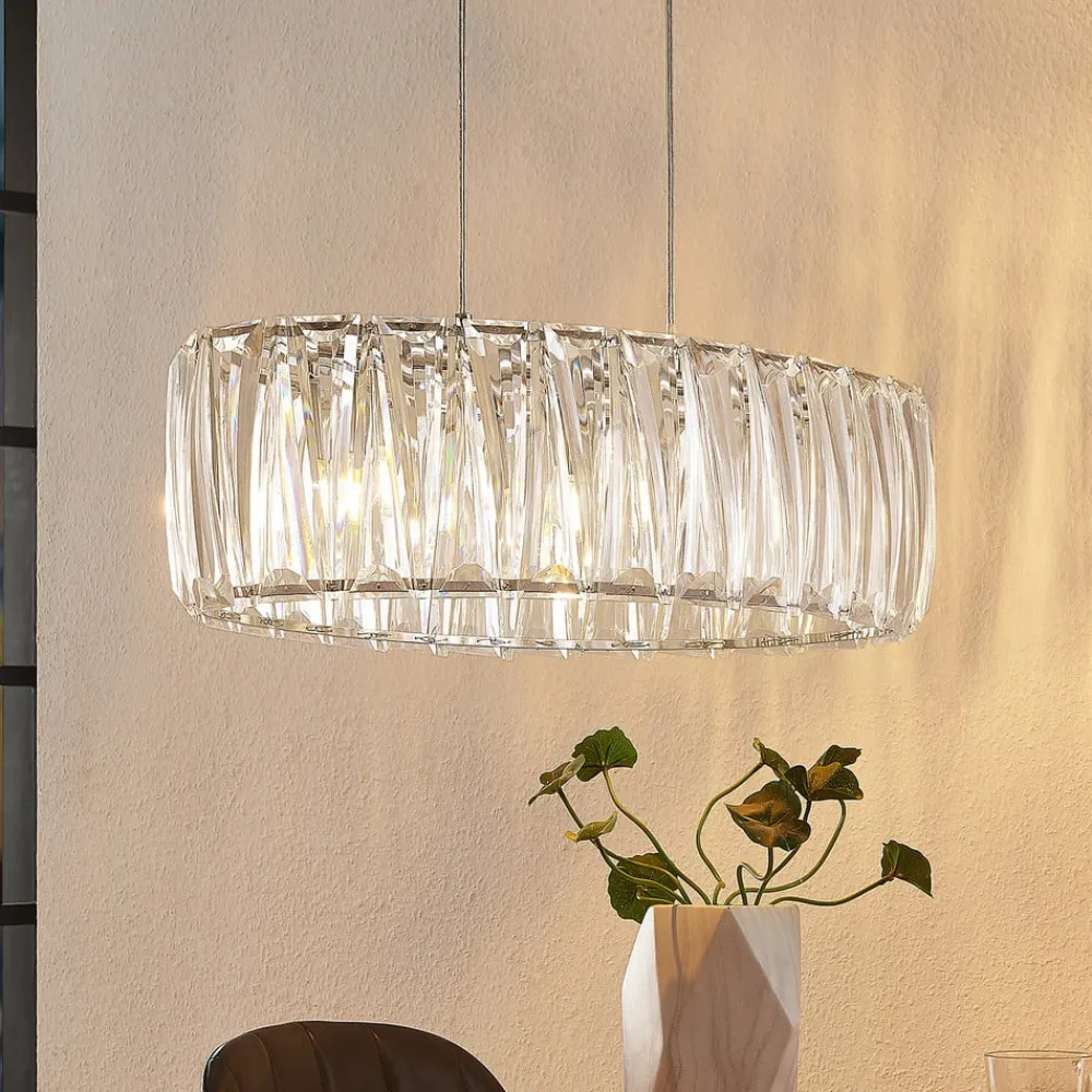 Lindby Pendellamper|Pendellamper>hængelampe Sofia, 68 cm, 3 lyskilder, E14, krom/klar