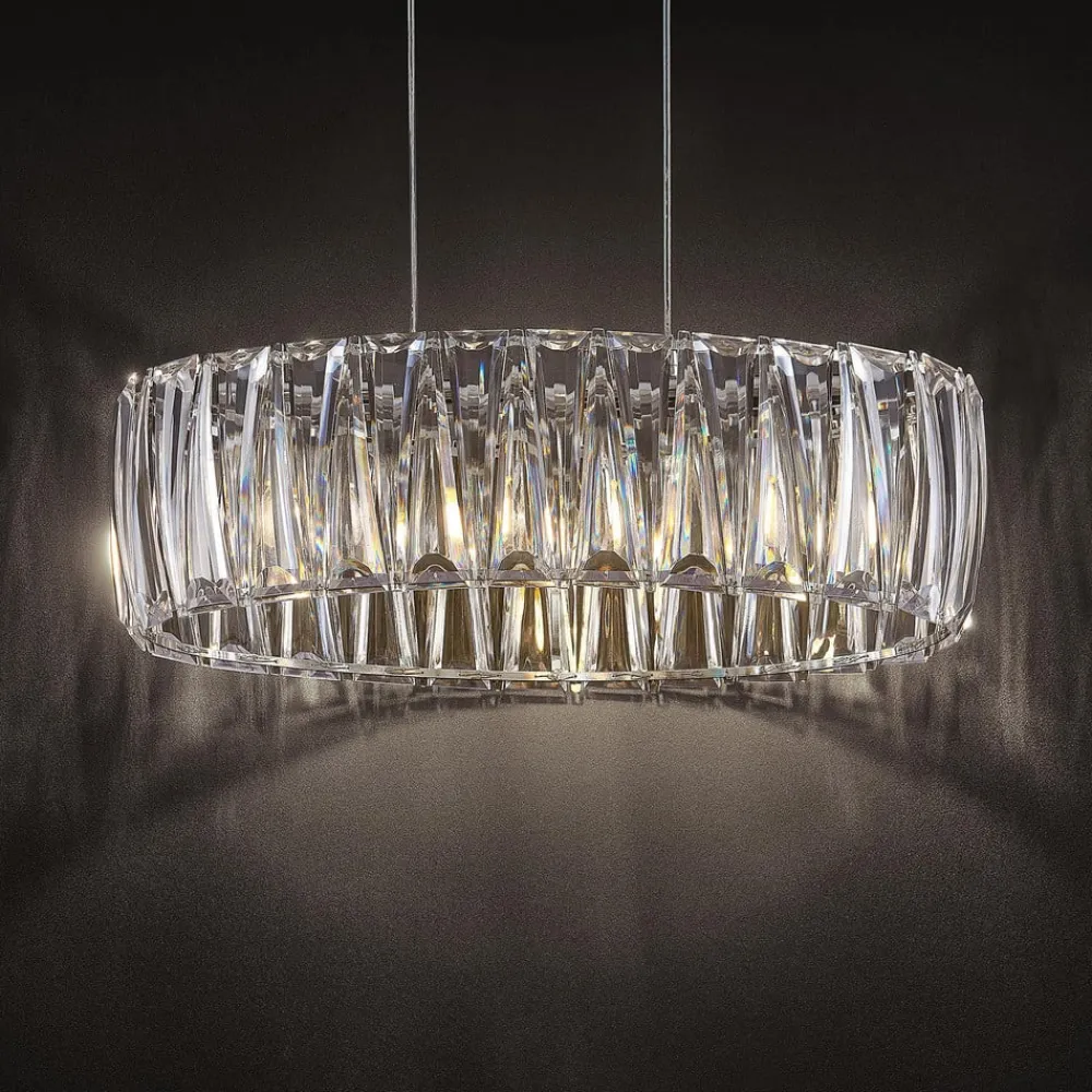 Lindby Pendellamper|Pendellamper>hængelampe Sofia, 68 cm, 3 lyskilder, E14, krom/klar