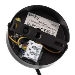 Lindby hængelampe Soula, Ø 40 cm, beige, plast, E27