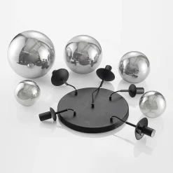 hængelampe Teeja, smoke, 5 lyskilder, Ø50cm, glas, E27^Lindby Discount