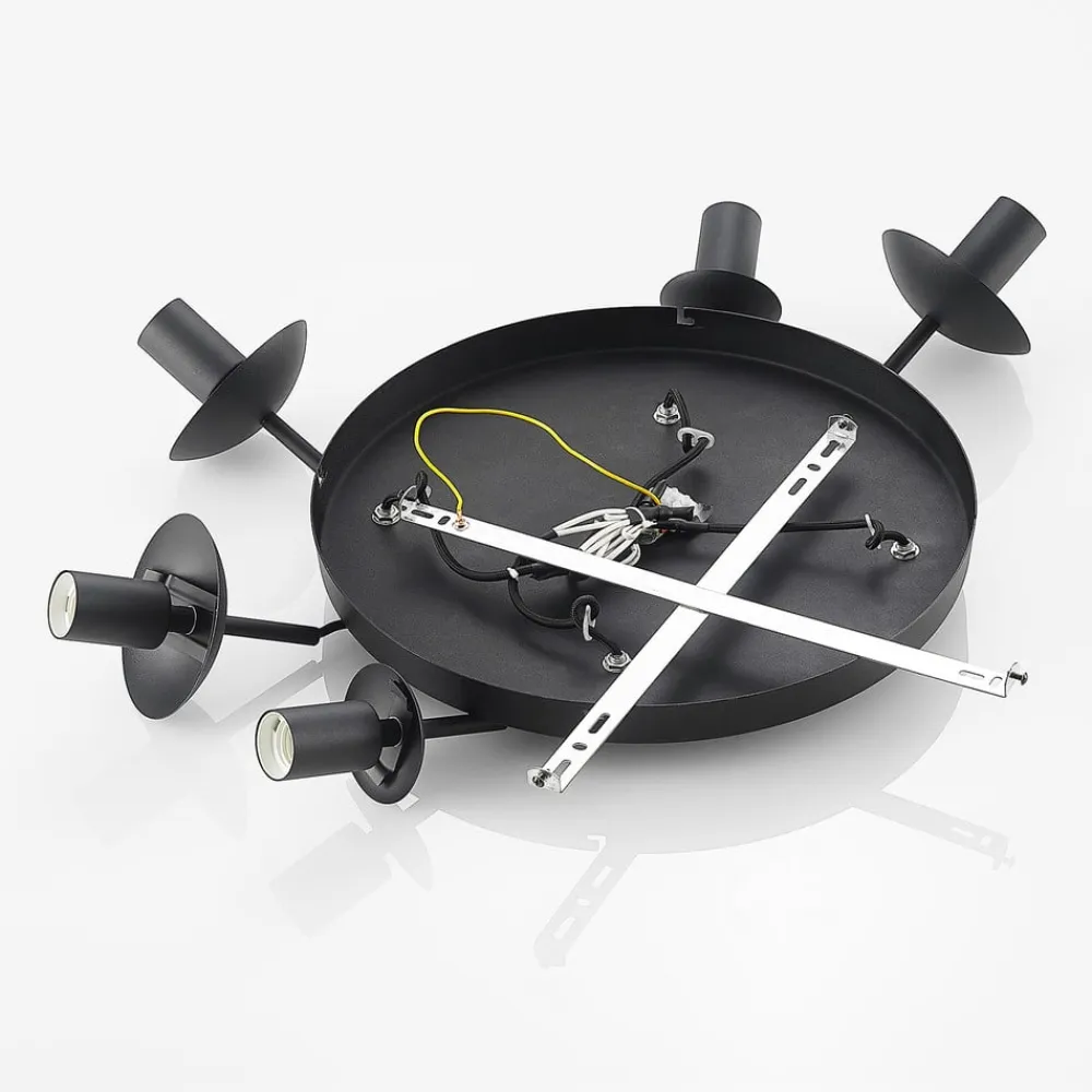 hængelampe Teeja, smoke, 5 lyskilder, Ø50cm, glas, E27^Lindby Discount