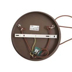 Lindby hængelampe Valentina, E27, Ø 49 cm, røgfarvet grå, glas