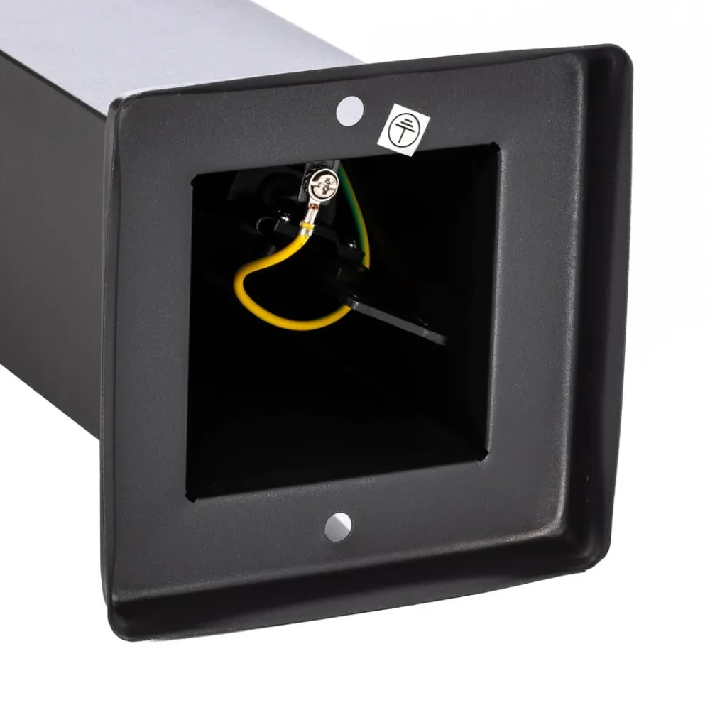 Lindby Honula sokkellampe, 45 cm, mørkegrå, IP44, E27