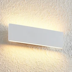 Lindby Gang|Pendellamper>Ignazia LED-væglampe, 28 cm, hvid, metal, op/ned