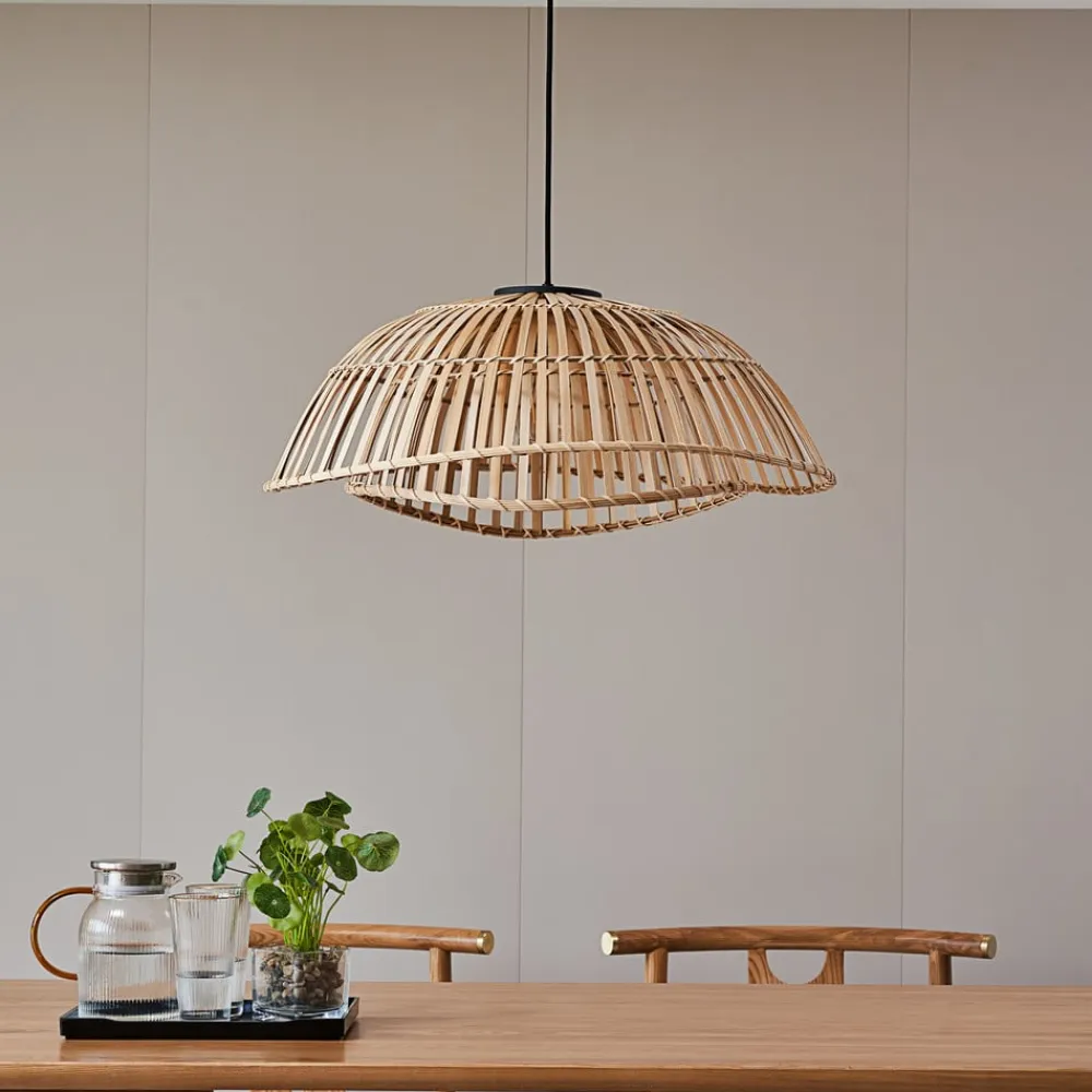 Ilajus hængelampe, Ø 62 cm, bambus, E27^Lindby