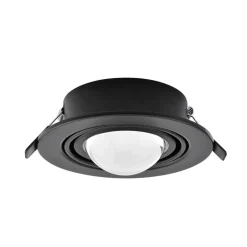 Lindby Indbygningsspots>indbygningsspot Jyla, sort, 4.200 K, Ø 13 cm, linse