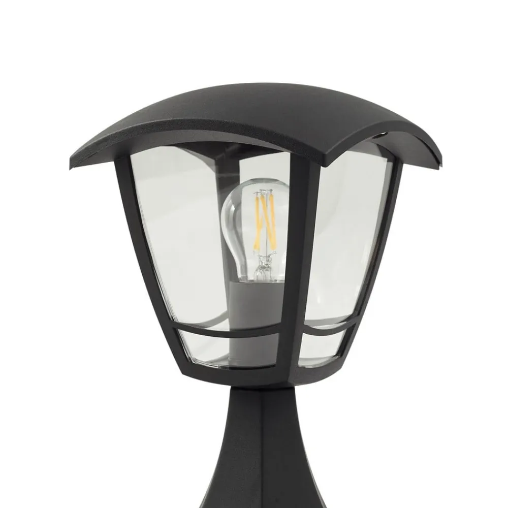 Lindby Isidoro sokkellampe, sort, højde 28 cm, plast