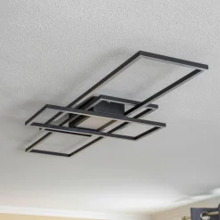 Ismera LED-loftslampe 3 rammer, antracit^Lindby Hot