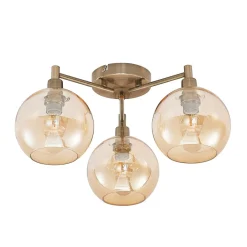 Jemissa loftlampe, 3 lyskilder, ravgul^Lindby Sale