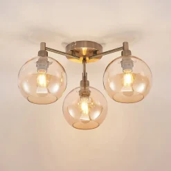 Jemissa loftlampe, 3 lyskilder, ravgul^Lindby Sale